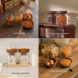 Square Glass Store & Serve Jar - Small Set of 2