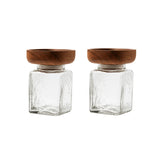 Square Glass Store & Serve Jar - Small Set of 2