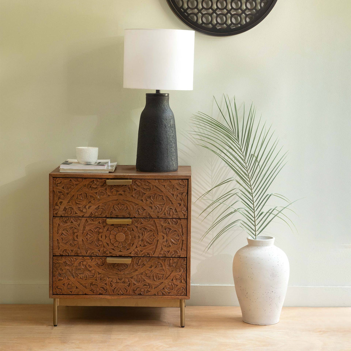 Kuro Terracotta Table Lamp W/Shade