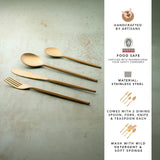 Aura Gold Cutlery Set of Four - Pack of 2