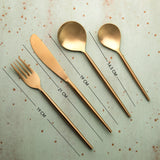 Aura Gold Cutlery Set of Four - Pack of 2