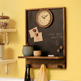 In Time Notice Board with Clock & Shelf