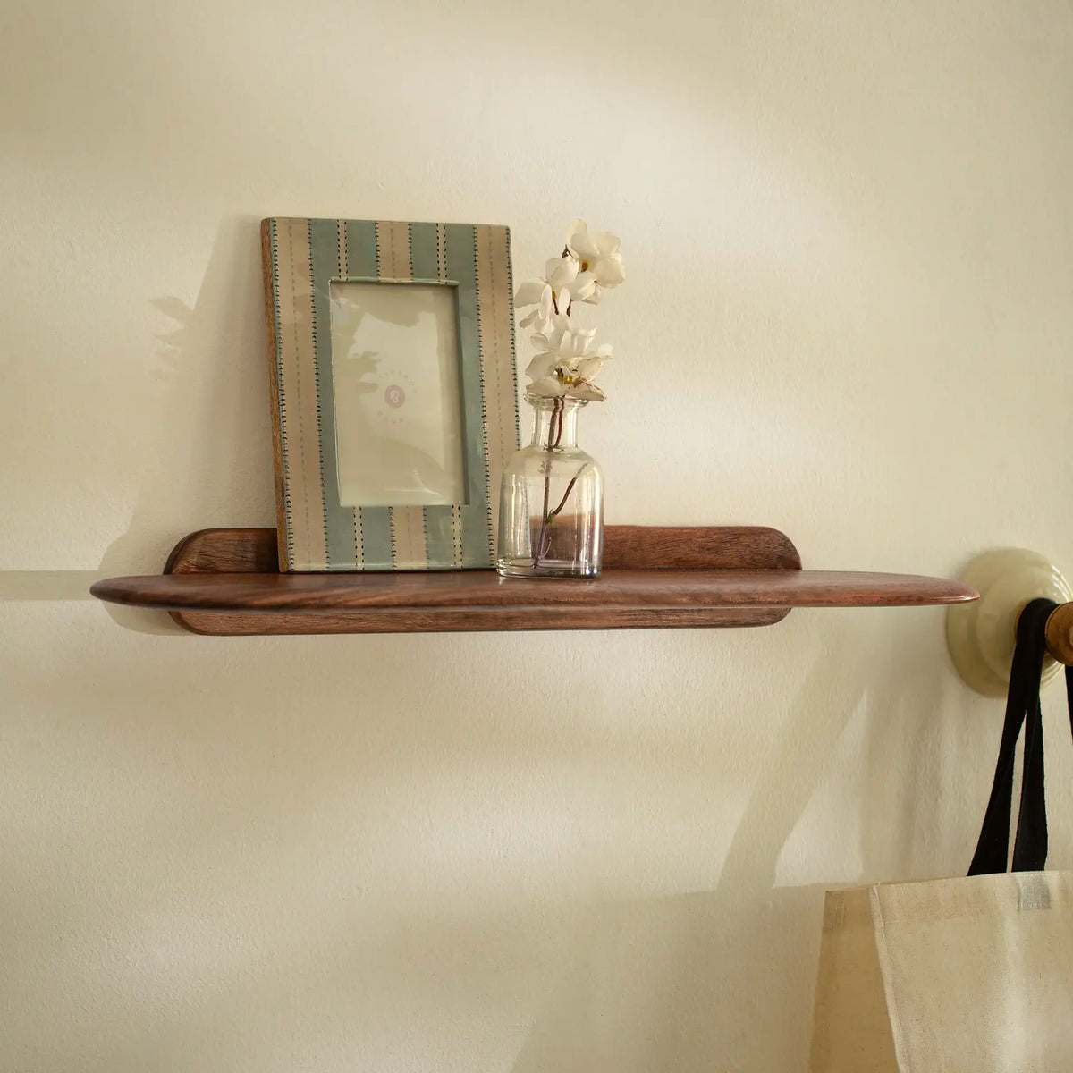 Slim Wooden Wall Shelf