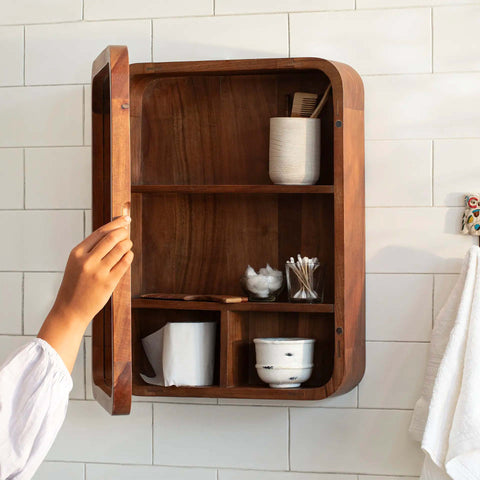 Wall Cabinet with Mirror - Rectangle
