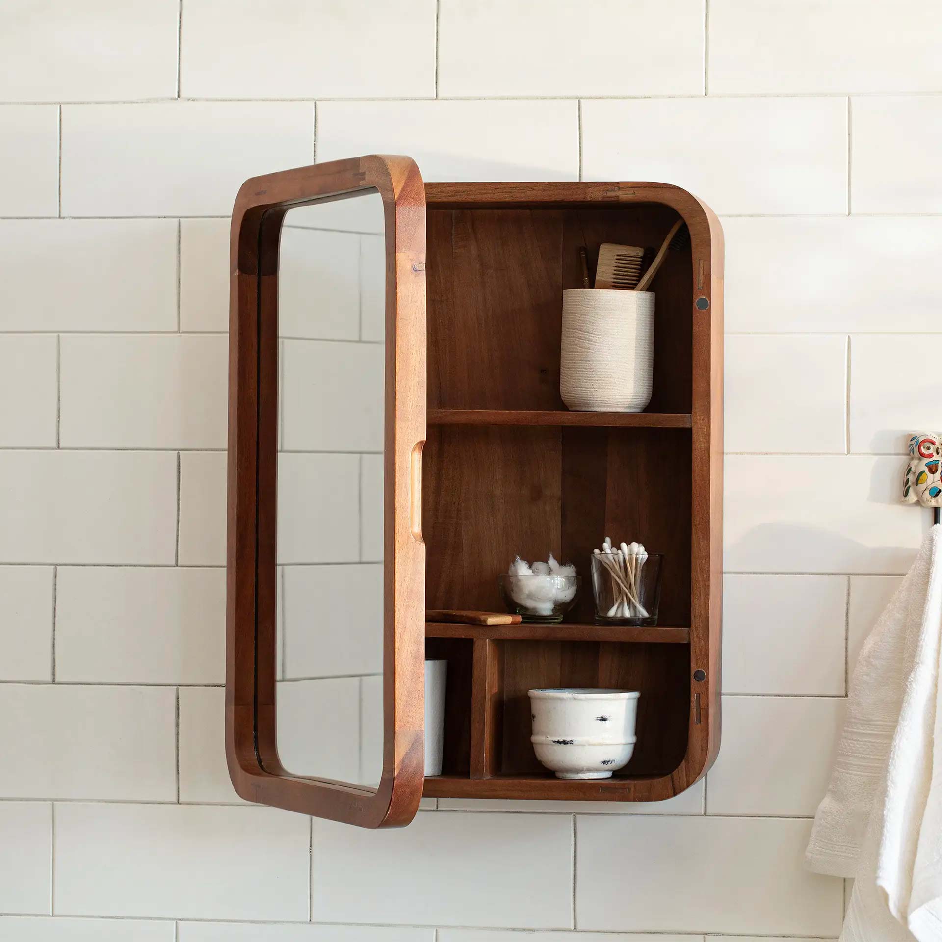 Wall Cabinet with Mirror - Rectangle
