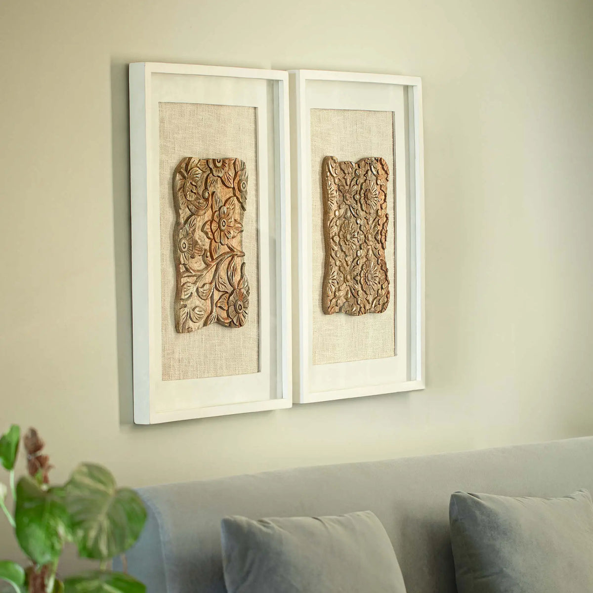 Izmil Carved Wooden Wall Panel 2