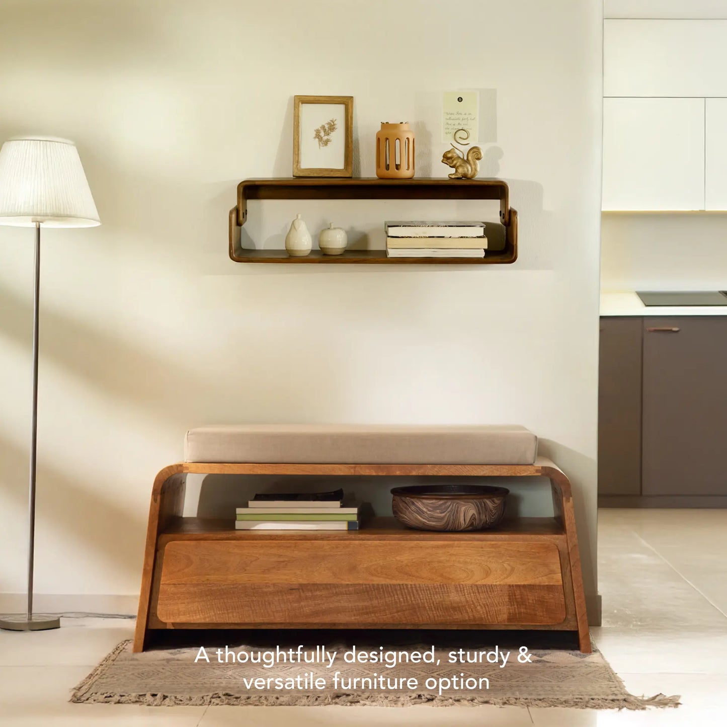Boxy Beige Ready To Assemble Shelf