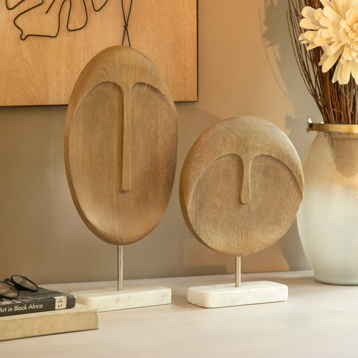 Expressions Wood Marble Sculpture - 1