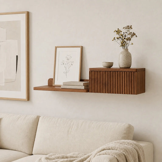 Cubette Wooden Wall Shelf