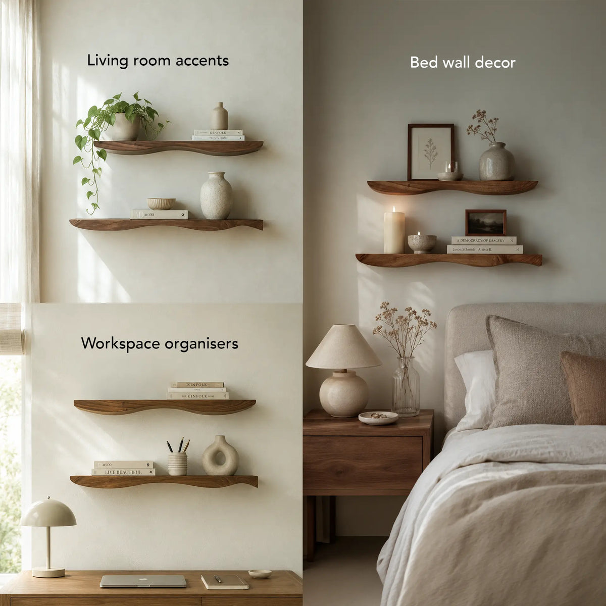 Sway Wooden Shelf  - Set of 2
