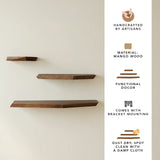 Sculpt Wooden Shelf - Set of 3