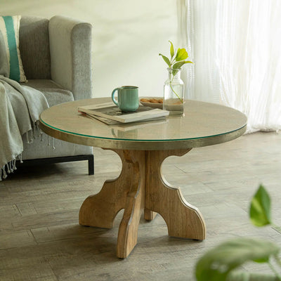 Centrum  Coffee Table With Metal And Glass