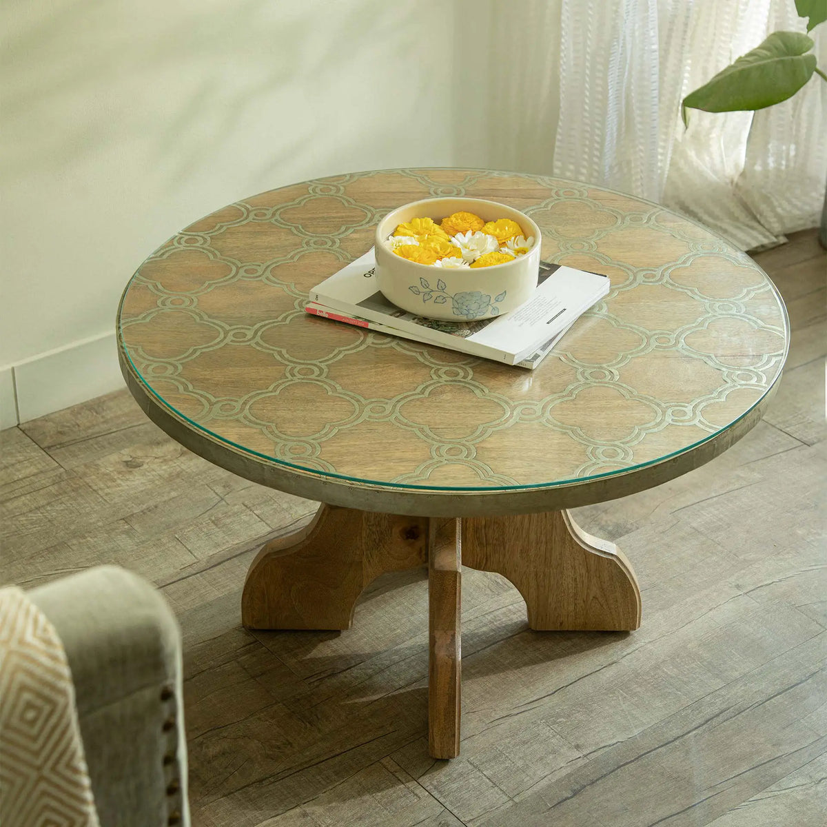 Centrum Coffee Table With Metal And Glass