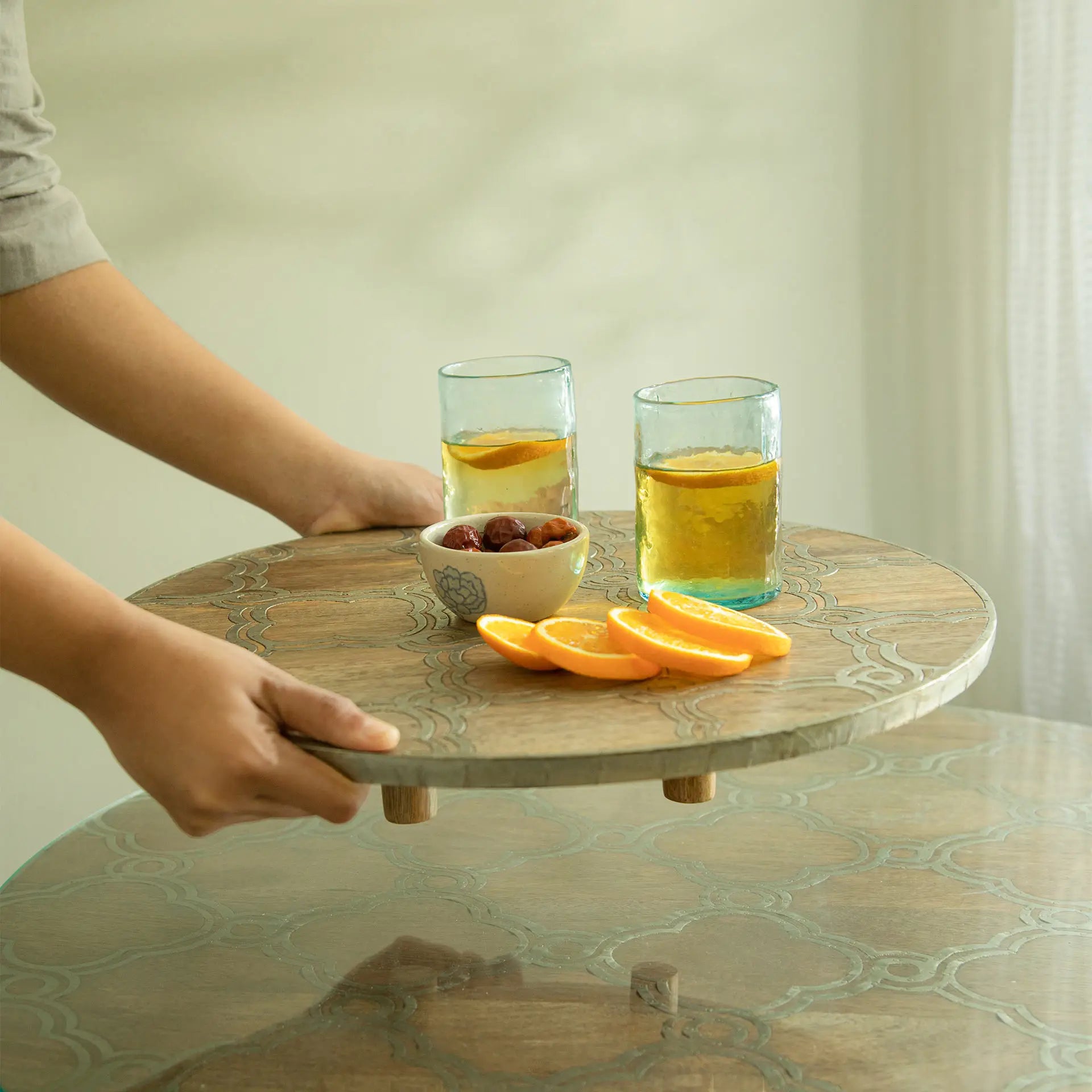 Centrum coffee table with metal and glass