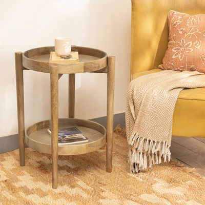 West Village Side Table- with 2 Removable Round Trays