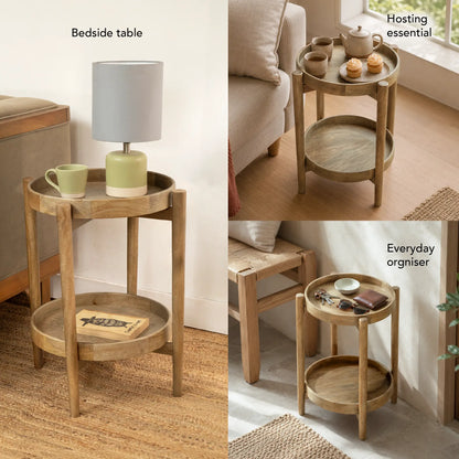 West Village Side Table- with 2 Removable Round Trays
