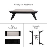 Monochrome Upholstered Bench