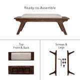 Walnut Haze Upholstered Bench- 1