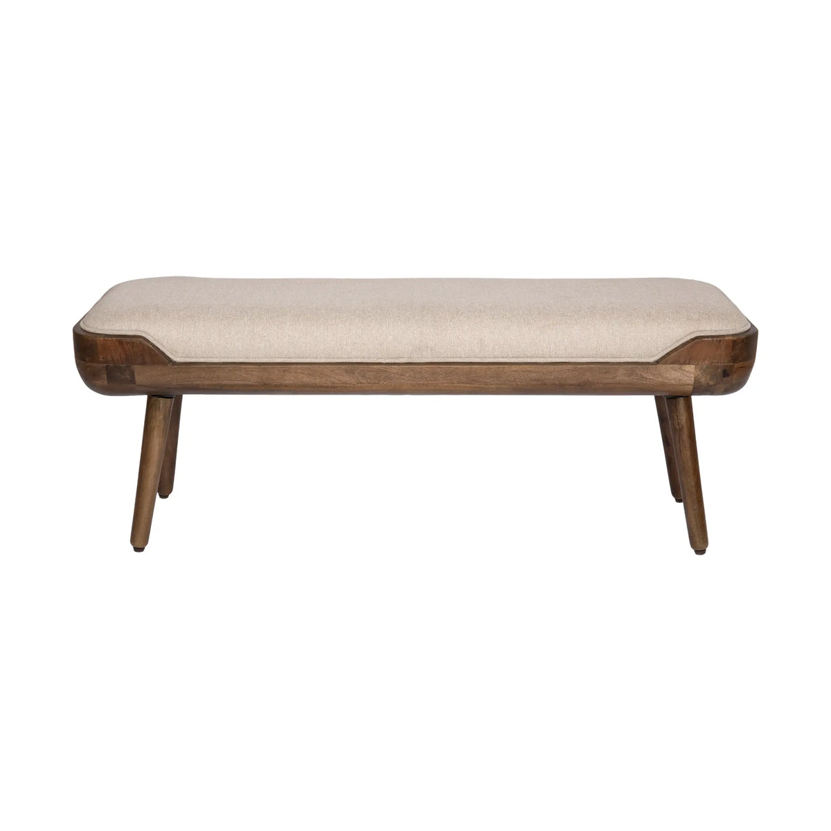 Walnut Haze Upholstered Bench- 2