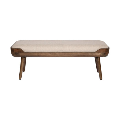 Walnut Haze Upholstered Bench- 2