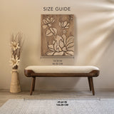 Walnut Haze Upholstered Bench- 2