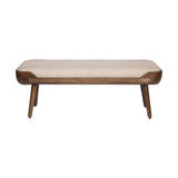 Walnut Haze Upholstered Bench- 2