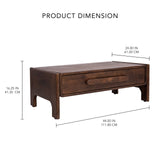 Walnut Haze Coffee Table With Drawer