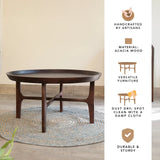 Walnut Haze Round Coffee Table
