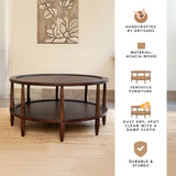 Walnut Haze Round 2 Tier Coffee Table