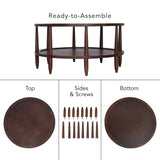 Walnut Haze Round 2 Tier Coffee Table