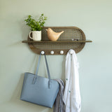 Lusha Wooden Cane Wall Shelf