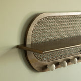 Lusha Wooden Cane Wall Shelf
