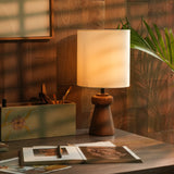 Honeygrain Wooden Table Lamp with Shade