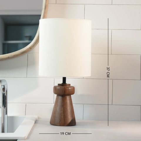 Honeygrain Wooden Table Lamp with Shade