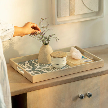 Wooden Handcrafted Tray - White