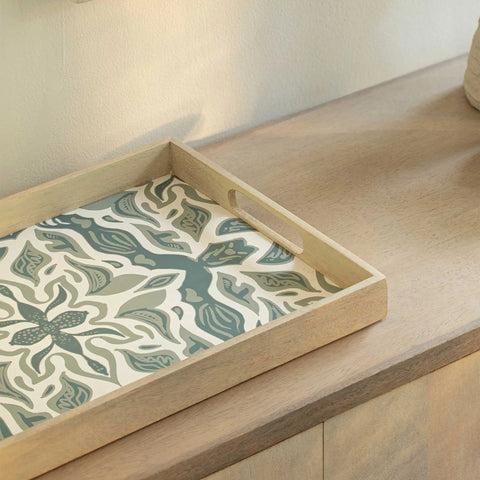Wooden Handcrafted Tray - White