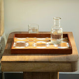 wooden handcrafted tray - brown