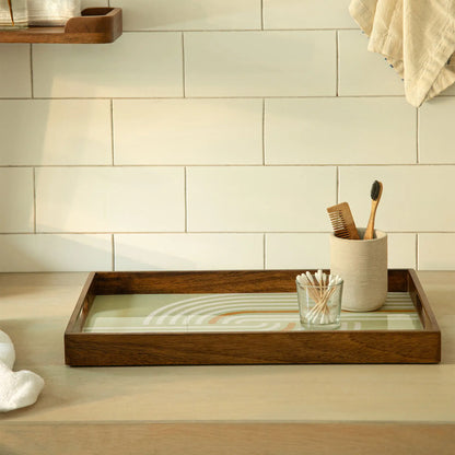 Wooden Handcrafted Tray - Green