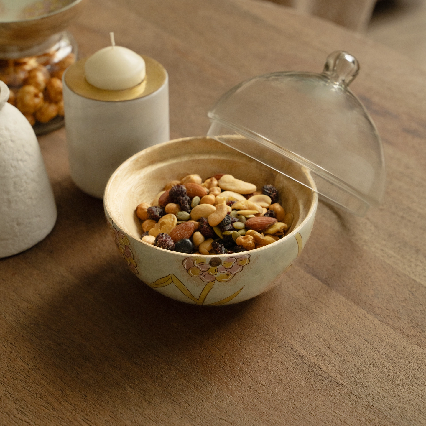 Forever Blooms Bowl with Cloche
