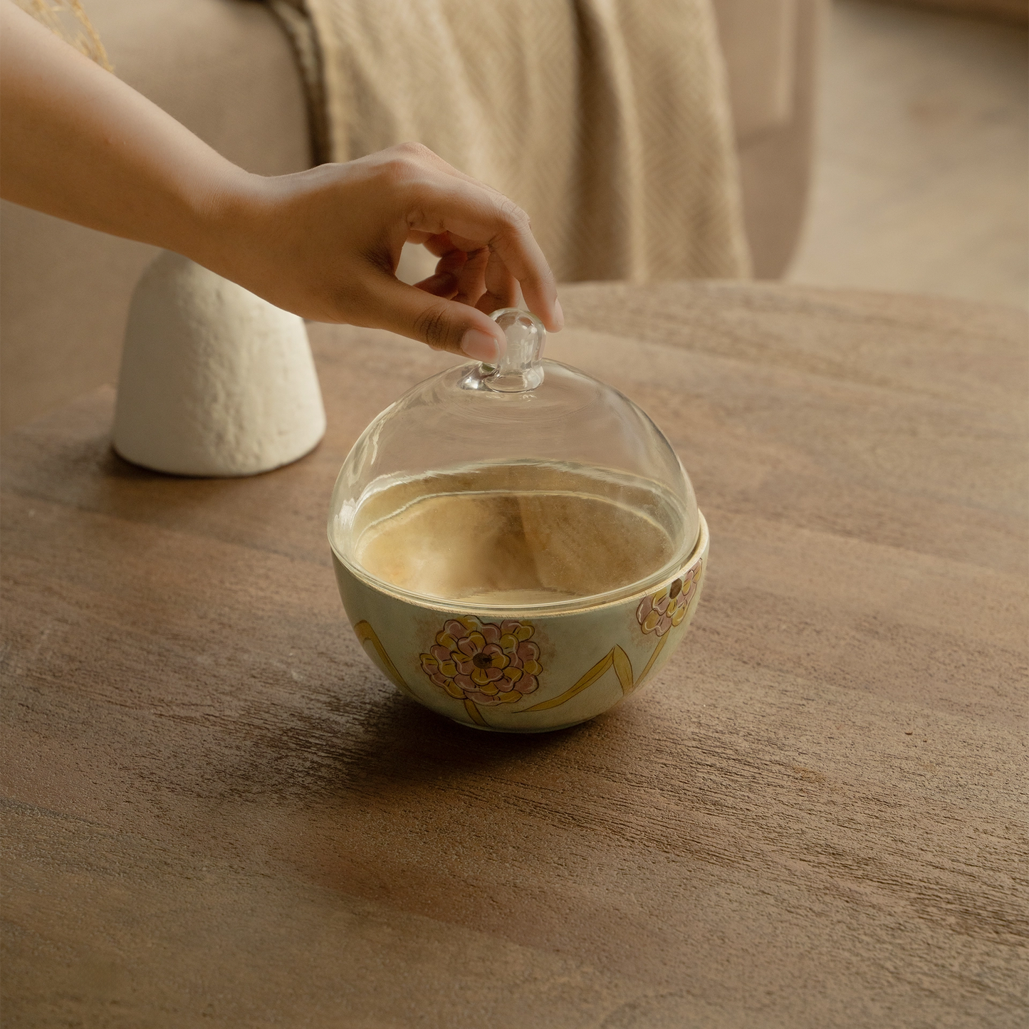Forever Blooms Bowl with Cloche