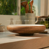 caramel enamelled wooden salad bowl - large