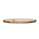 caramel enamelled wooden platter