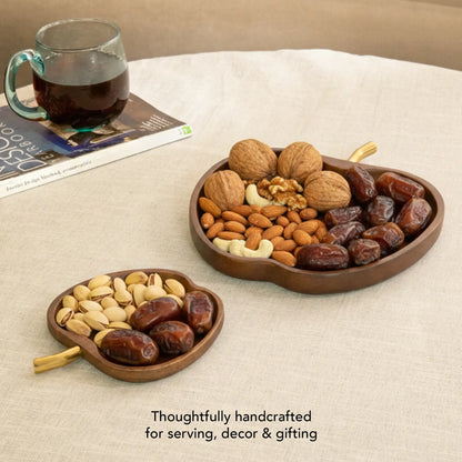 Apple affair wooden platter - Set of 2