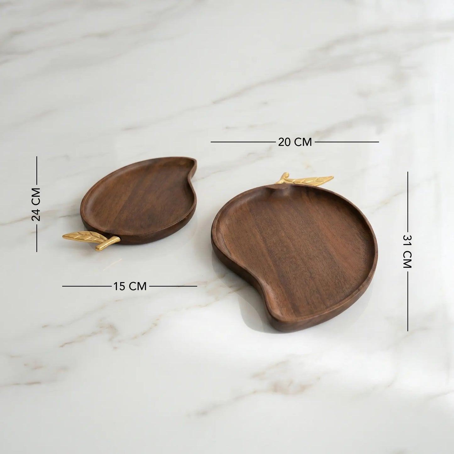 Mango memory wooden platter- set of 2