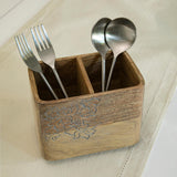 Upper Crust Wooden Cutlery Holder