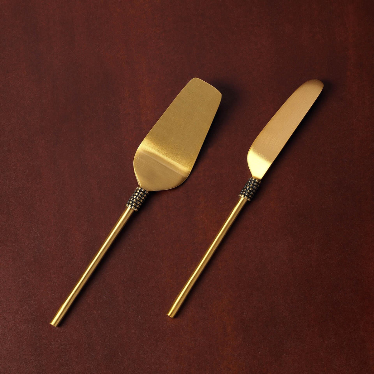 masai gold cake server set - ellementry