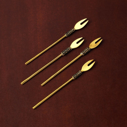 Masai Gold Fruit Fork (Set of 4)