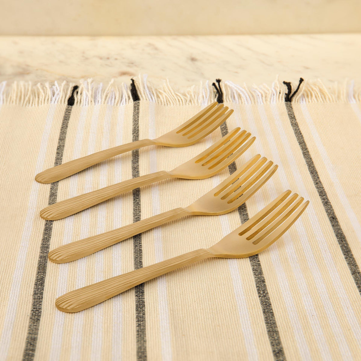 Celestial Brass Fork Set of 4 - ellementry