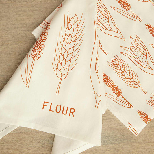 Flour Dish Towel Set of  Two (Terracotta)