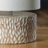 Pebble Drum Lamp With Shade- Ecomix